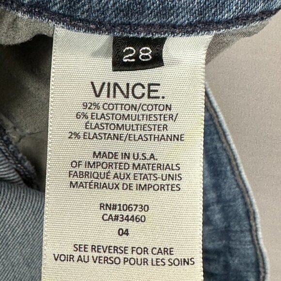 Vince Jeans Womens 28  Cotton Stretch Tapered Leg Distressed Holes - Picture 13 of 13